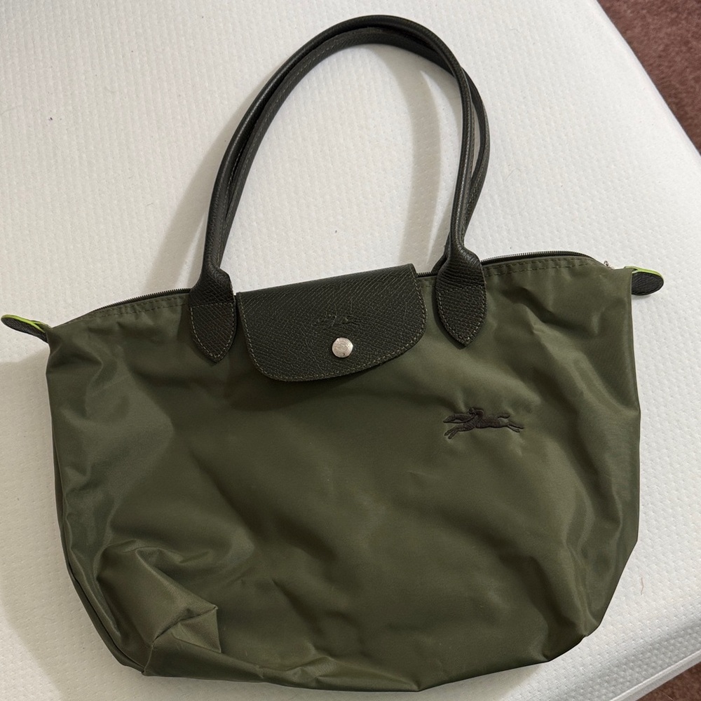 Longchamp Dark Green Tote Bag
